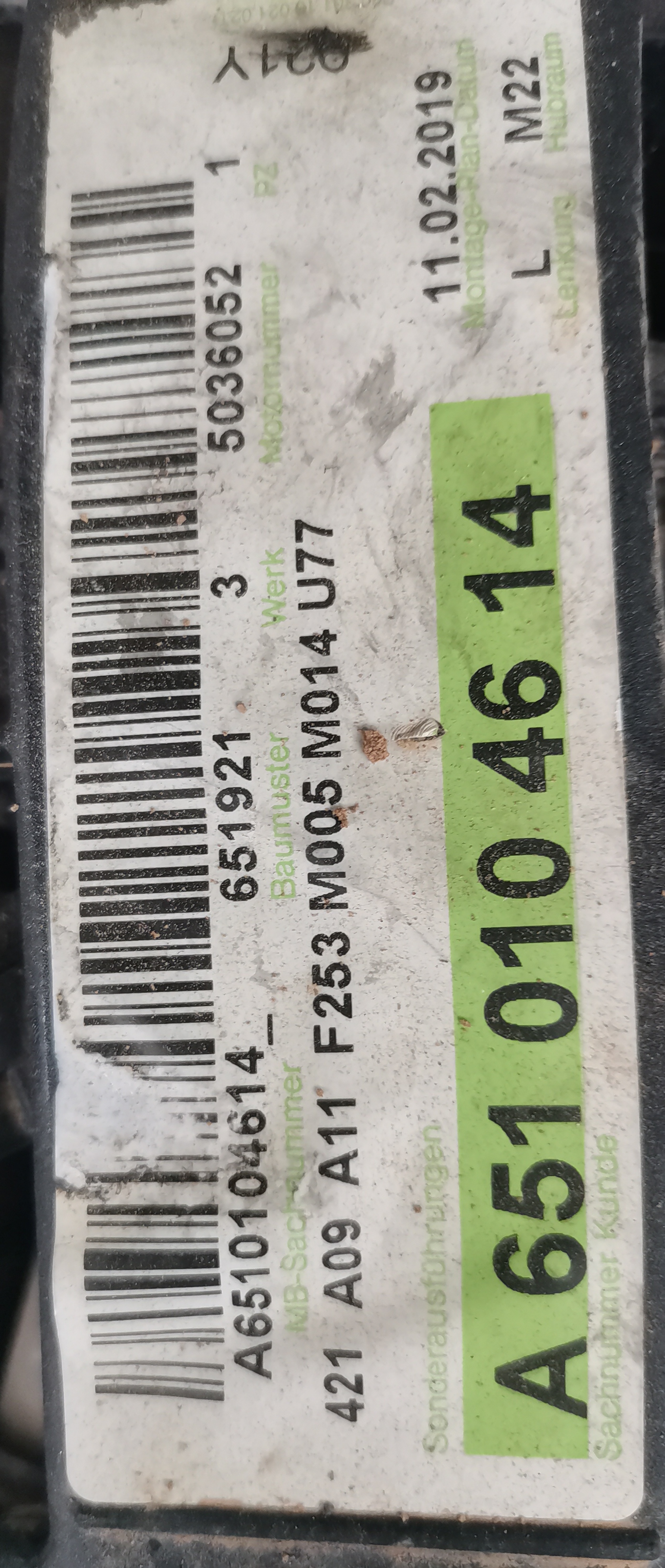 Motor Mercedes 250 cdi tipo 651