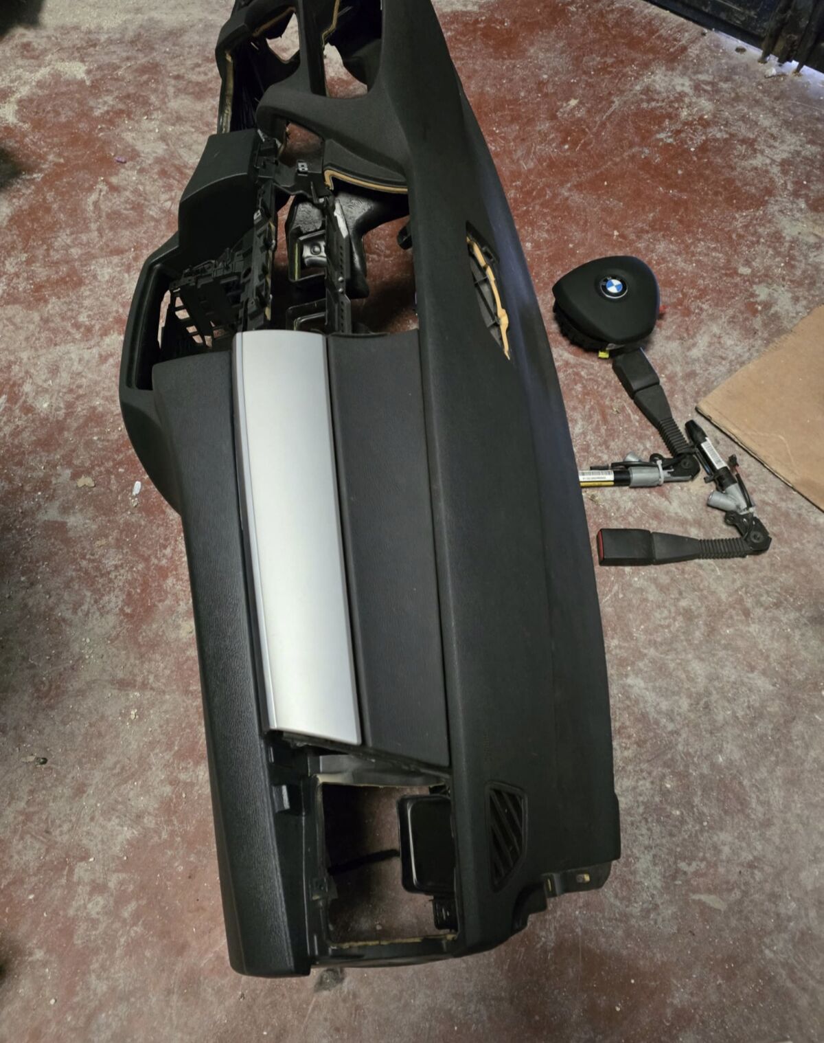BMW X5 M E70 X6 E71 CONSOLA DEL TABLERO DE INSTRUMENTOS AIRBAG DE CUERO CINTURÓN DE SEGURIDAD